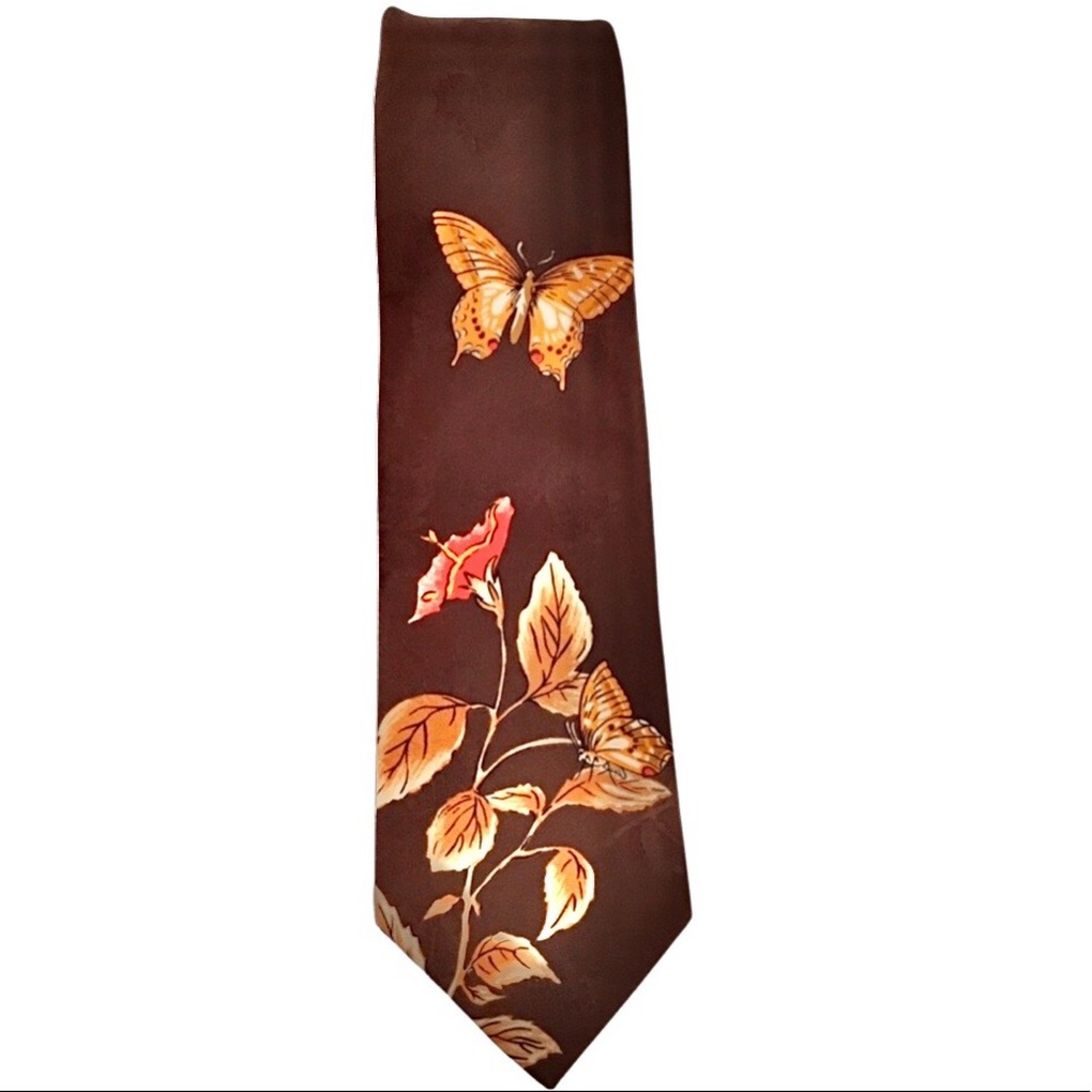 Don Loper Vintage Brown Butterfly Necktie